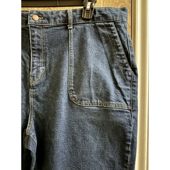 Boden Jeans Utility Flare Size US 20 Dark Wash High Rise Denim Quality EUC T0768 - Picture 3 of 10